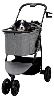 Produktbild von Faltbarer Haustierwagen Grau 78 x 54 x 101 cm Oxford Stoff