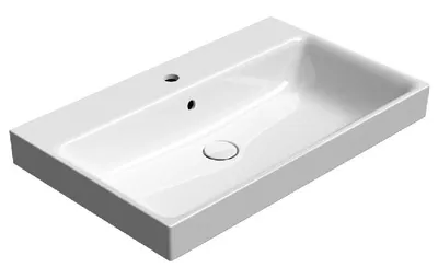 Obrázek produktu pro Sapho GSI Nubes - Umyvadlo 80x50 cm, s přepadem, otvor pro baterii, ExtraGlaze, bílá 9622111