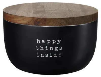 Produktbild von Asa Aufbewahrungsdose mit Deckel hey! Happy things inside Schwarz