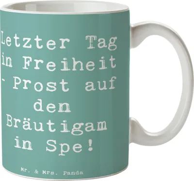 Produktbild von Mr. & Mrs. Panda Becher Spruch Junggesellenabschied Feier - Meeresbrise - Geschenk, Accessoires, Tasse, unvergesslich, Geschenke, Kaffeetasse, Teetasse, Hochzeit, Freunde