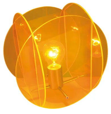 Image de Näve Leuchten Lampe de table décorative Lampes de table - Lampe de table décorative, lampe de table en métal et plastique orange, hauteur 25 cm, 24 x 24 cm, douille E27 - Interrupteur à cordon