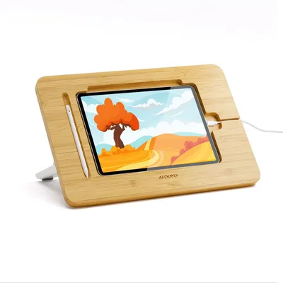 Produktbild von Verstellbarer Holz-Tablet-Ständer aus Bambus