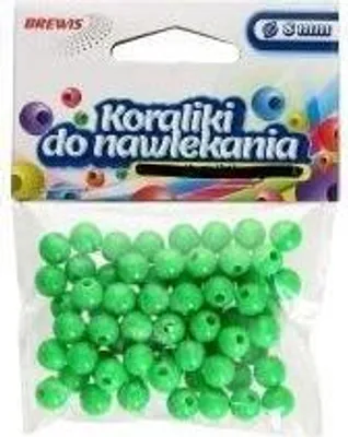 Zdjęcie produktu dla Koraliki do nawlekania zielone + sznurek 8mm 16