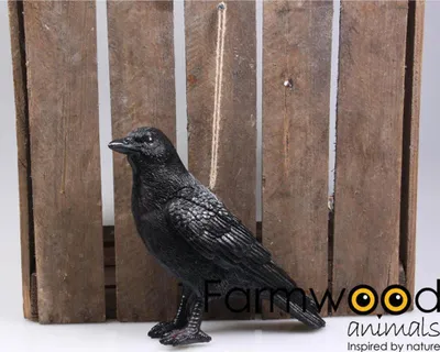 Produktbild von Farmwood Tiere Gartenstatue Vogel Krähe 24x10x20cm