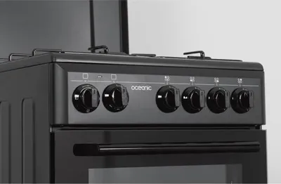 Image de Cuisiniere gaz OCEANIC OCEACG50GB - 4 feux - L49,8 xP61 xH 86 cm - Noir