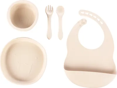 Produktbild von ZOPA Silikon-Essgeschirr für Kinder Sand Beige