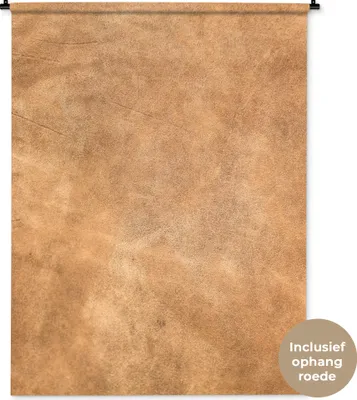 Produktbild von MuchoWow® Wandteppich Wandbehang Leder - Strukturiert - Lederoptik - Braun 120x160 cm Tapisserie Dekoration Wandtuch - Wohnzimmer - Moderne