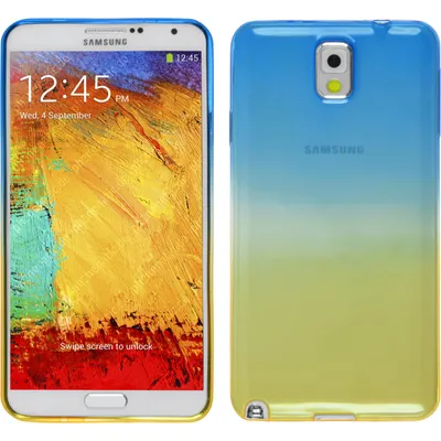 Produktbild von PhoneNatic Case kompatibel mit Samsung Galaxy Note 3 - Design:02 Silikon Hülle Ombrè + 2 Schutzfolien