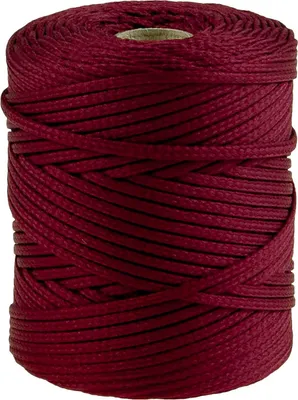 Produktbild von Polyester-Schnur 100m Kordel 4mm, PES Kordel Flechtschnur, Polyesterkordel, Farbe:burgunder