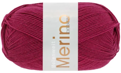 Produktbild von Lana Grossa - Meilenweit 100g Merino Extrafine uni 2442 dunkelrot