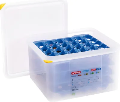 Obrázok produktu pre Dóza na vajcia ARAVEN s vekom GN 2/3, polypropylén, so 4 vložkami