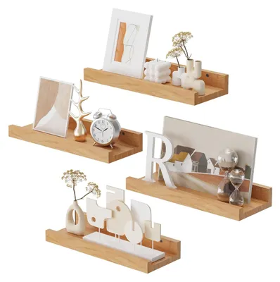 Produktbild von 4-teiliges Regal-Set aus Holz, 29 cm, mit einer Tragkraft von 6.8 kg pro Regal