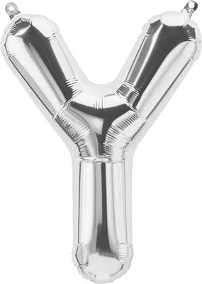 Produktbild von Folienballon Buchstabe Y, silber, ca. 100 cm