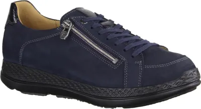 Produktbild von Ganter Karla Luise 209902-300 Damen Schnürschuh, Leder, Dunkelblau, sensitiv - Damenschuhe Bequeme Schnürschuhe, Blau, leder (softnubuk)