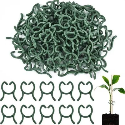 Produktbild von Pflanzengips, Pflanzengips, Tomatengips, Kletterhilfe, Tomatengips, Pflanzengestell, Blütenclip, Pflanzenringe für Kletterpflanzen, 2*2,6 cm