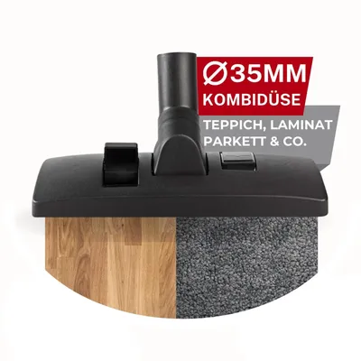 Obrázek produktu pro 35mm hubice vysavače | Kombinovaná tryska např. pro Miele, Siemens, Bosch
