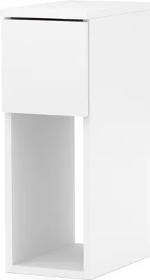 Produktbild von Nachttisch 20x55x30cm - Nachttischschrank für Schlafzimmer - Nachtkommode mit Schubladen - Beistellschrank - Schlafzimmer Nachttisch Weiß Matt