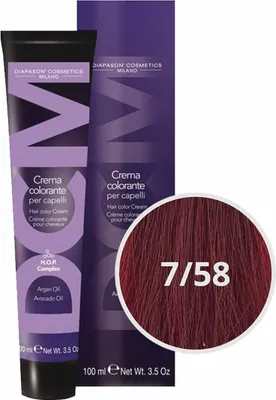 Produktbild von Diapason Haarfarbe Diapason Color Hair Color Cream 7/58 Medium Red Violet Blond
