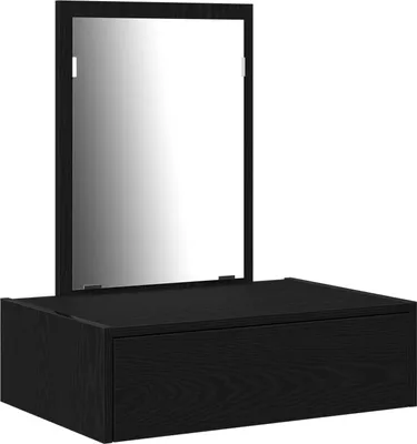 Produktbild von Möbel Schminktisch Wandmontage Schwarz Eiche 60x40x70 cm - Schminktische 865191