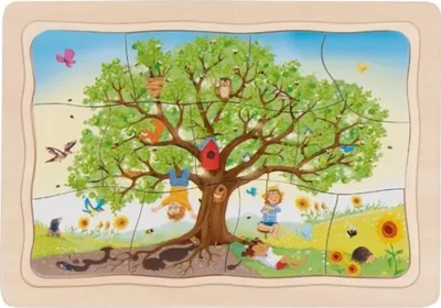 Produktbild von Vrstvené puzzle jabloň, za kus