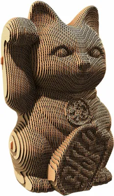 Image de Cartonic 3D-Puzzle Lucky Cat, chat chanceux, kit 3D en carton, carton, 93 pièces, CARTLUCK