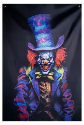 Produktbild von Halloween Fensterdekoration "Horror-Clown" | 118 x 78 cm