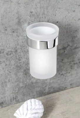 Produktbild von Gedy PIRENEI Hänge-WC-Bürste, Milchglas, Chrom