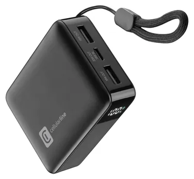 Image de Cellularline PBTELDISPL10000K, 10 000 mAh, Power Delivery, noir