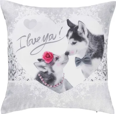 Image de Housse de coussin Husky love