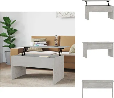 Obrázok produktu pre vidaXL Konferenčný stolík betón sivý 80x50,5x41,5 cm materiál na báze dreva - Konferenčné stolíky