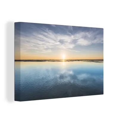 Obrázek produktu pro OneMillionCanvasses® Malba na plátně Nástěnná malba na plátně - Moře - mraky - slunce - 150x100cm