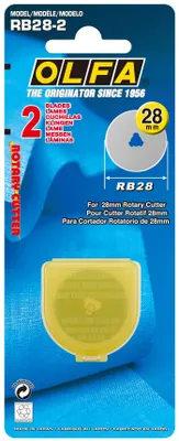 Nachfüllklingen für Rollschneider, 28 mm, 2 Stück