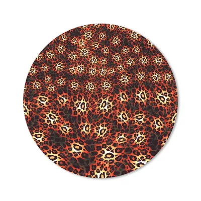 Produktbild von MuchoWow® Mauspad Mousepad Leopard - Muster - Orange 20x20 cm - Mousepads - Maus Mat - Pad - Mausunterlage - Schreibtischmatte