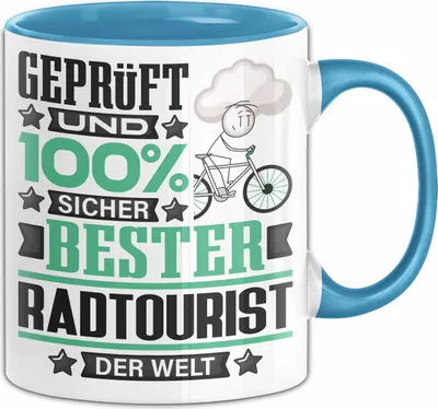 Produktbild von Radtourist Geschenk Lustiger Spruch für Radtourist Geschenkidee Bester Radtourist Der Welt (Blau)