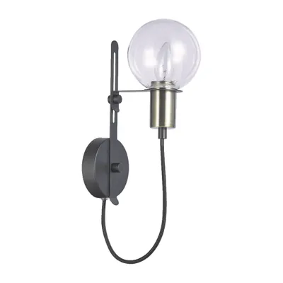 Immagine prodotto di Applique ABRAZO 40W, ottone satinato/chiaro, L: 12 L: 16,2 H: 38,5 cm, attacco E14, dimmerabile