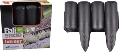 Produktbild von Beetumrandung anthrazit Palisade 2,5m Beeteinfassung Rasenkante Baumumrandung