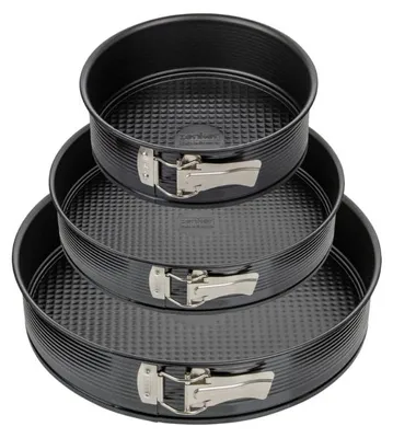 Productafbeelding van Set of 3 round springform pans - ZENKER - Black Metallic - 20. 24 and 28 cm