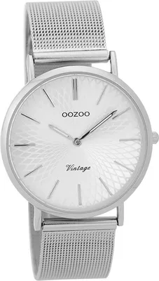 Produktbild von Oozoo Edelstahl Damen Uhr Analog Quarzuhr Armband silber Vintage Series D2UOC9341
