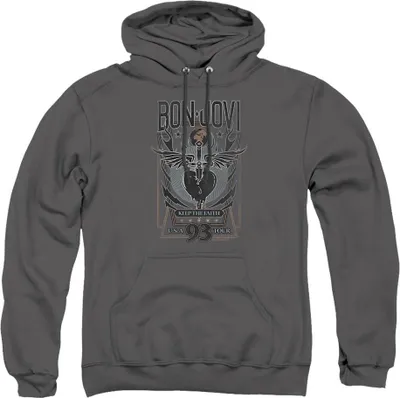 Produktbild von Bon Jovi - "Keep The Faith" Kapuzenpullover für Herren/Damen Uni TV21087 (M) (Holzkohle)