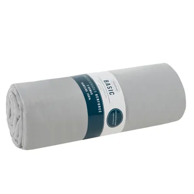 Zdjęcie produktu dla Prześcieradło z gumką Basic 180x200 +30 cm bawełna j. szare
