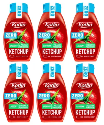 Produktbild von Kotlin Ketchup Zero 6x 420g - Tomatenketchup mild ohne Zuckerzusatz