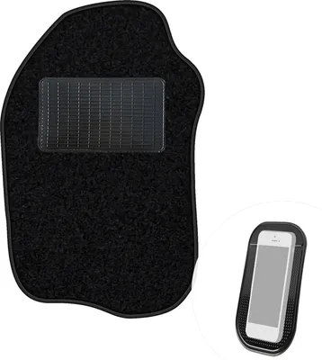 Produktbild von moto-MOLTICO Fahrer Fußmatte Auto Velours Fahrerseite Autoteppiche Schwarz Fahrermatte 1-teilig passend für Mitsubishi Colt 1992-1996