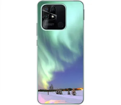 Produktbild von König Design Hülle kompatibel mit Xiaomi Redmi 10C Kunststoff Soft Handyhülle - Handy Case Polarlichter