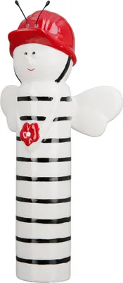 Obrázek produktu pro Figurka, včela, dělník, pruhovaná, porcelán, červená, bílá, balení 4 kusů, výška: 24,50 cm, šířka: 13,00 cm, hloubka: 7,00 cm, 32129