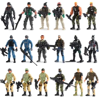 Produktbild von 18 Stück Armee Männer Soldaten Kampf Bewegliche Actionfiguren
