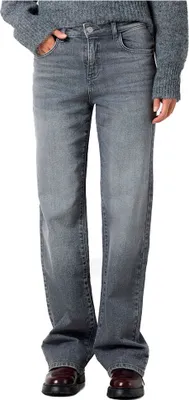 Produktbild von Noisy May Jeans Damen NMYOLANDA NW WIDE JEANS AZ371DG FWD NOOS dunkelgrau W28L32