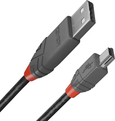 Obrázek produktu pro LINDY USB 2.0 kabel typu A/Mini-B Anthra Line M/M 5m