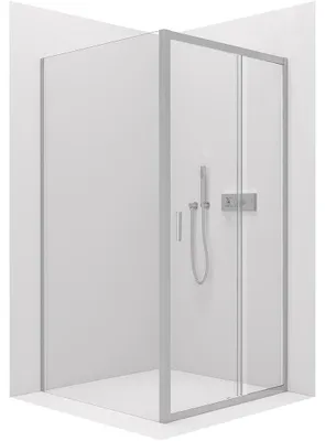Zdjęcie produktu dla szkło ceramiczneO – Kabina prysznicowa Varone LINE L/P – 6 mm – chrom, szkło przezroczyste – 100 x 80 x 195 cm – przesuwna