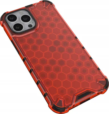 Produktbild von Hurtel Honeycomb, Mantelhülle, Apple, iPhone 13 Pro Max, 17 cm (6.7"), Rot