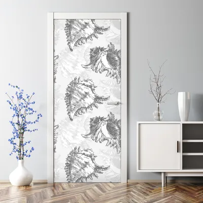 Produktbild von Dekorative Aufkleber selbstklebend Abnehmbarer Türposter Klebefolie Baumblätter Zarte 70 x 200 cm